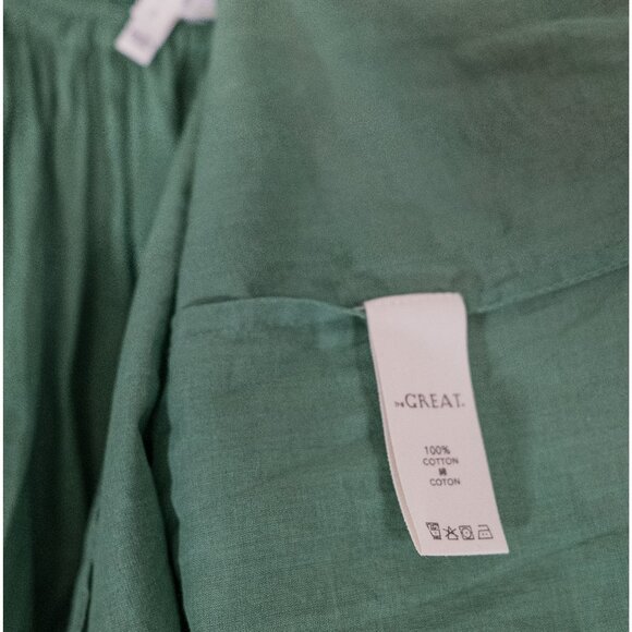 SzM “The Great" Green Puff Sleeve Prim Top  - EUC - Picture 5 of 6